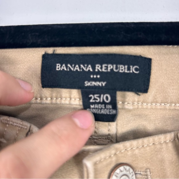 BANANA REPUBLIC tan khaki skinny slacks buisness wear I16 - Picture 4 of 6